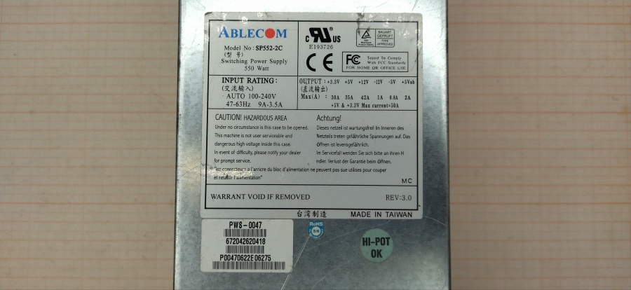 088-237-001 БП Flex ATX Ablecom SP552-2C #4