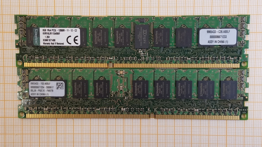 189-067-001 DDR3 RDIMM ECC REG KINGSTON KVR16LR11S4/8KF #1