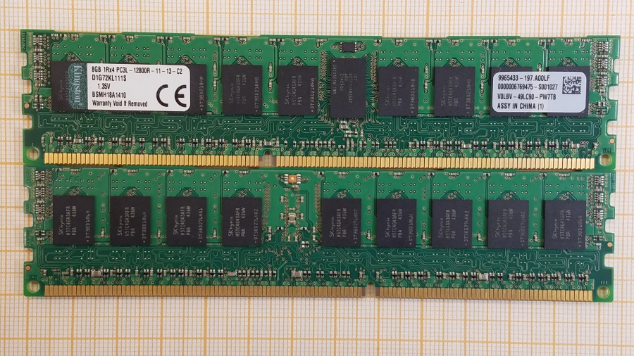 189-071-001 DDR3 RDIMM ECC REG KINGSTON D1G72KL111S #1