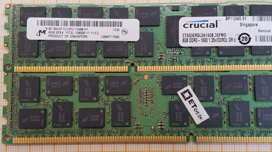 189-079-001 DDR3 RDIMM ECC REG Crucial CT8G3ERSLD4160B.36FMD #2