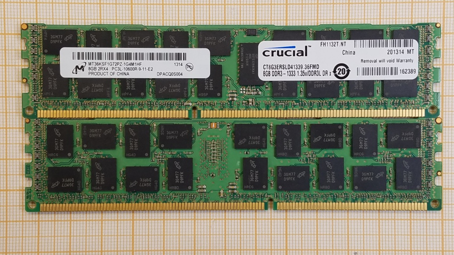 189-092-001 DDR3 RDIMM ECC REG Crucial CT8G3ERSLD41339.36FMD #1