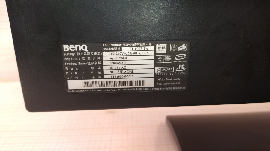 191-011-001 Монитор ЖК BENQ G900WaD #6