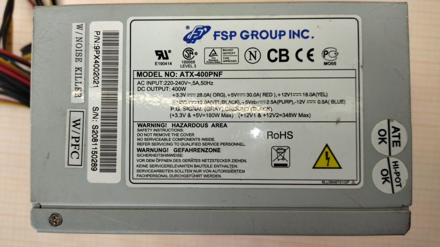 191-015-001 БП ATX v2.2 FSP ATX-400PNF #3