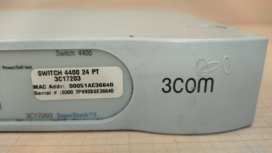 191-025-001 Коммутатор управляемый 3COM SuperStack 3 Switch 4400 3С17203 #3