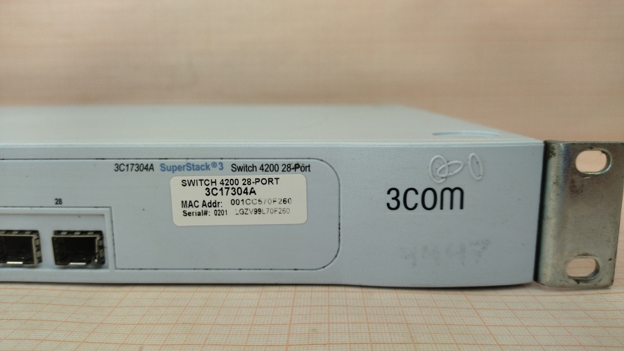 191-027-002 Коммутатор управляемый 3COM SuperStack 3 Switch 4200 28-Port 3C17304A #3