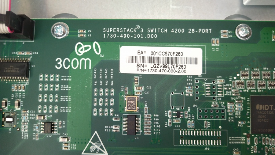 191-027-002 Коммутатор управляемый 3COM SuperStack 3 Switch 4200 28-Port 3C17304A #14