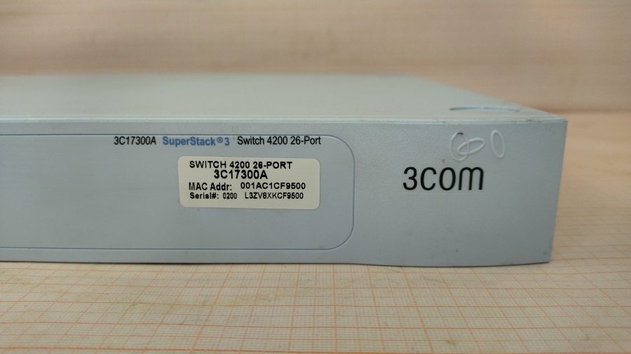 191-028-001 Коммутатор управляемый 3COM SuperStack 3 Switch 4200 26-Port 3C17300A #3