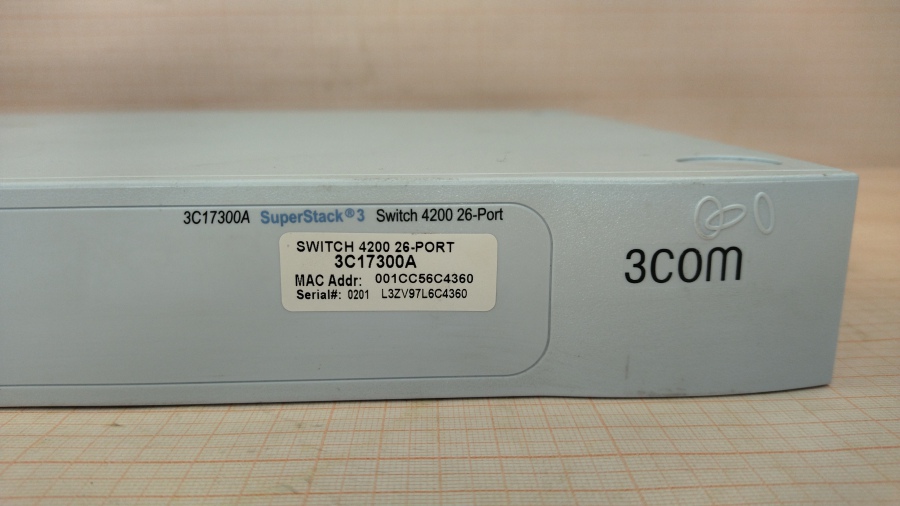 191-028-002 Коммутатор управляемый 3COM SuperStack 3 Switch 4200 26-Port 3C17300A #3