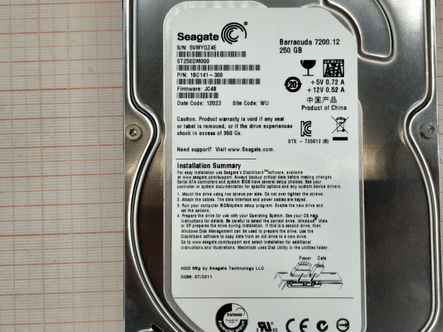 177-039-001 HDD 3.5" SATA SEAGATE ST250DM000 #3
