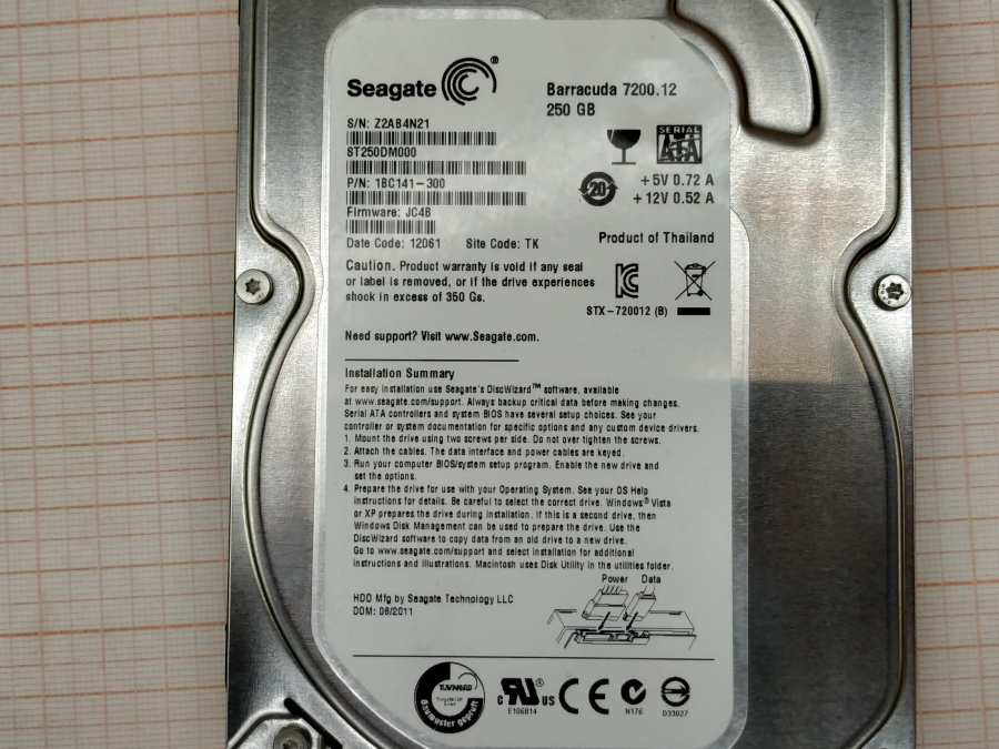 177-039-002 HDD 3.5" SATA SEAGATE ST250DM000 #3