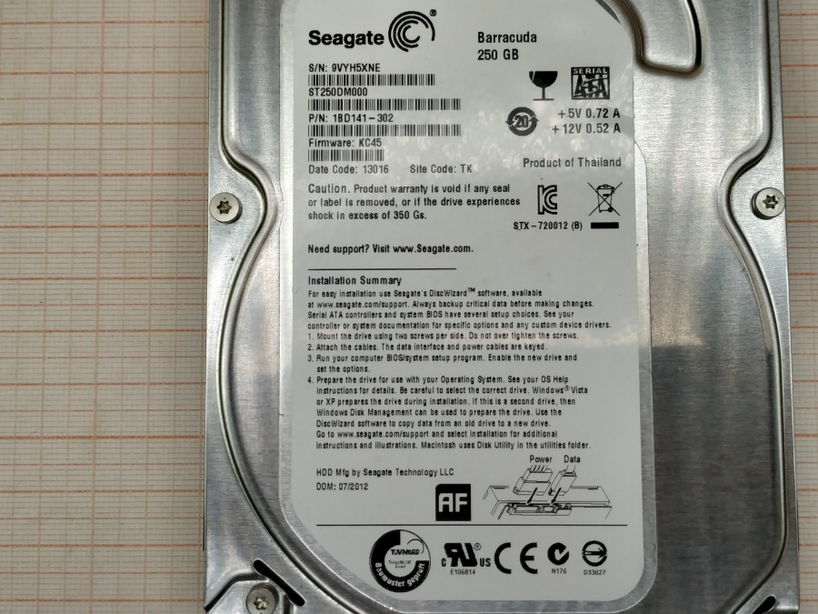 177-039-003 HDD 3.5" SATA SEAGATE ST250DM000 #3