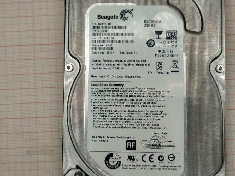 177-039-004 HDD 3.5" SATA SEAGATE ST250DM000 #3