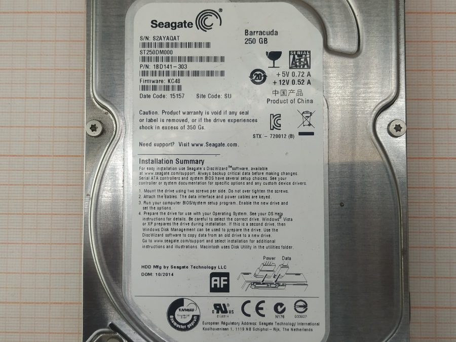 177-039-005 HDD 3.5" SATA SEAGATE ST250DM000 #3
