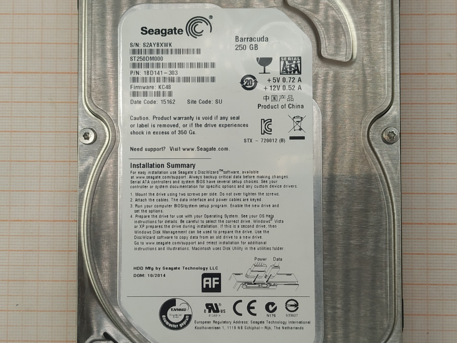 177-039-006 HDD 3.5" SATA SEAGATE ST250DM000 #3