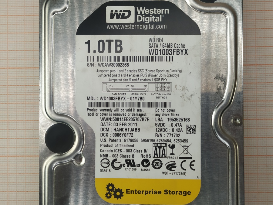 177-043-001 HDD 3.5" SATA Western Digital WD1003FBYX #3