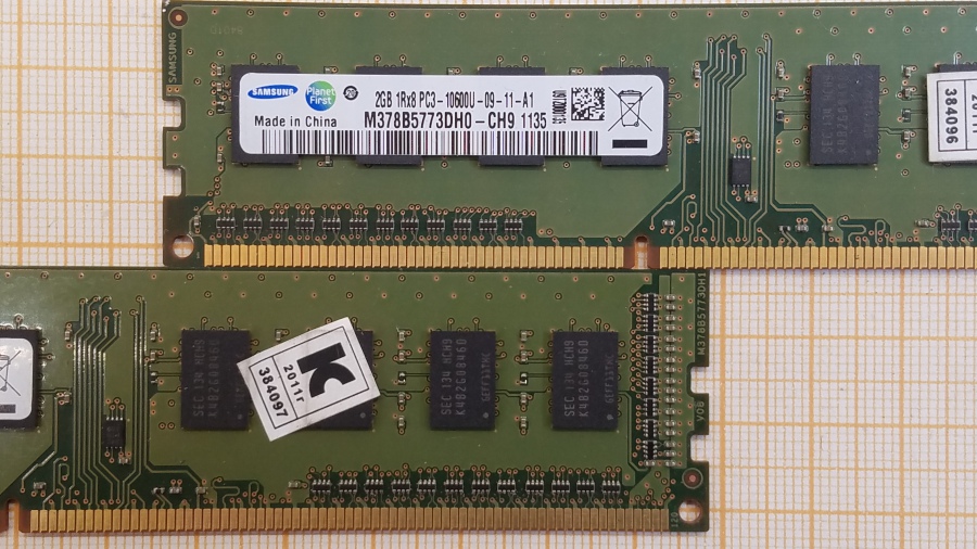177-047-001 DDR3 1333/1600 DIMM SAMSUNG M378B5773DH0-CH9 #2
