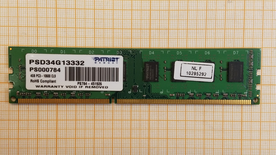 177-052-001 DDR3 1333/1600 DIMM PATRIOT PSD34G13332 #1