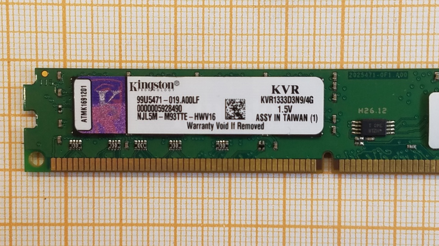 177-056-001 DDR3 1333/1600 DIMM KINGSTON KVR1333D3N9/4G #2