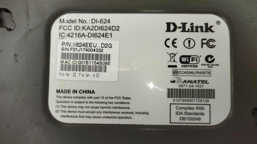 165-255-001 Роутер WiFi D-LINK DI-624 #8
