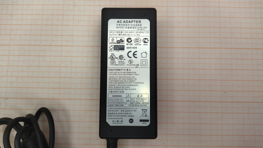 088-270-001 БП для ноутбука LI SHIN 0335C1960  AD-6019R #3