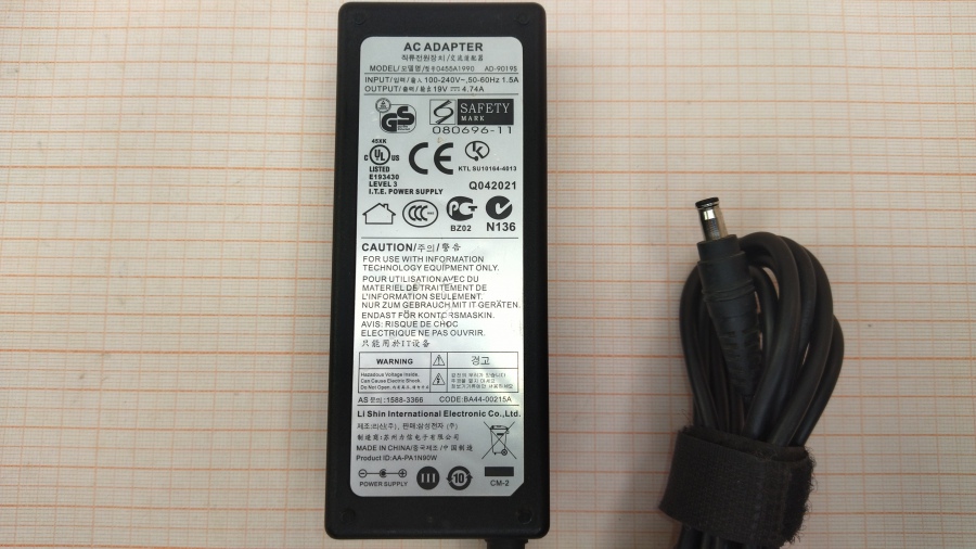 088-271-001 БП для ноутбука LI SHIN 0455A1990 AD-9019S #3