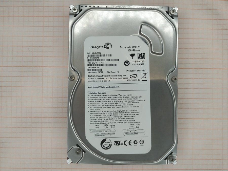 165-263-001 HDD 3.5" SATA SEAGATE ST3160813AS #2