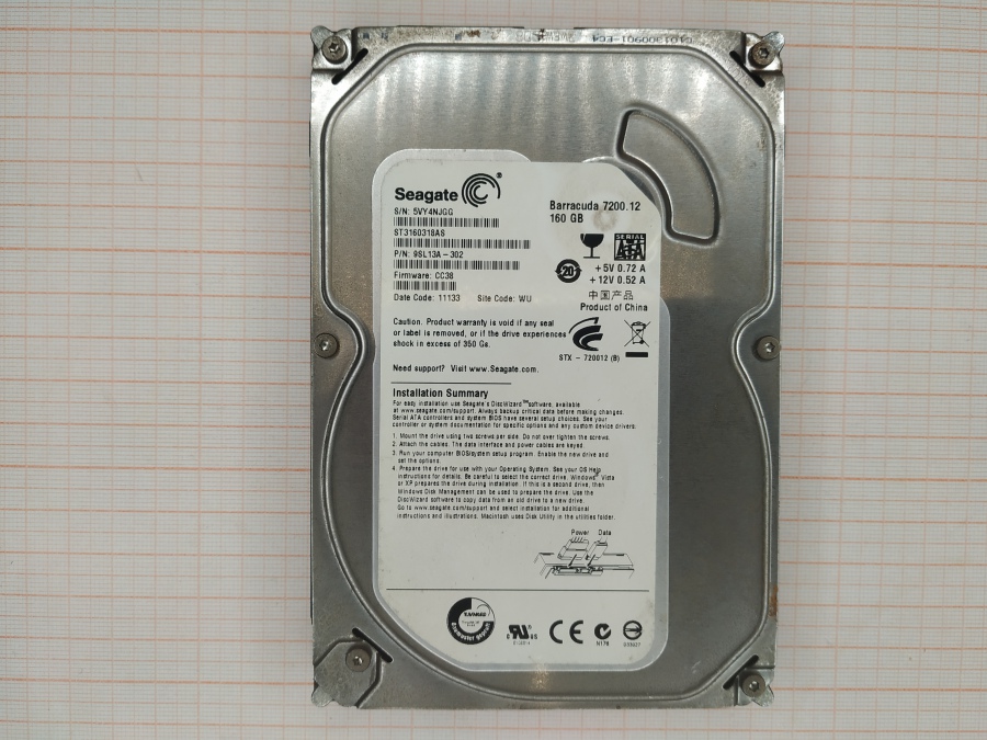 165-264-001 HDD 3.5" SATA SEAGATE ST3160318AS #2