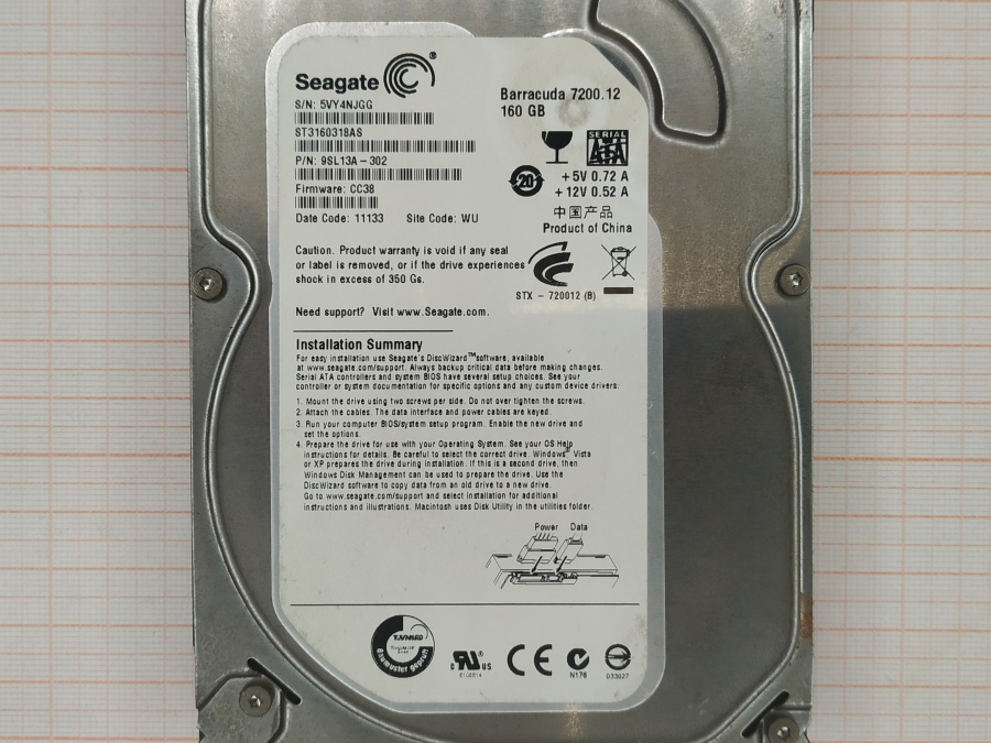 165-264-001 HDD 3.5" SATA SEAGATE ST3160318AS #3