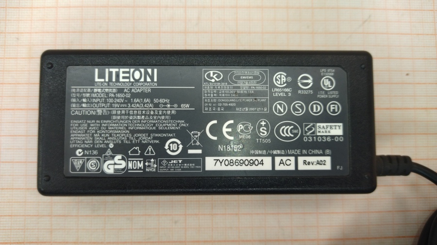 113-066-001 БП для ноутбука LITE-ON PA-1650-02 #2