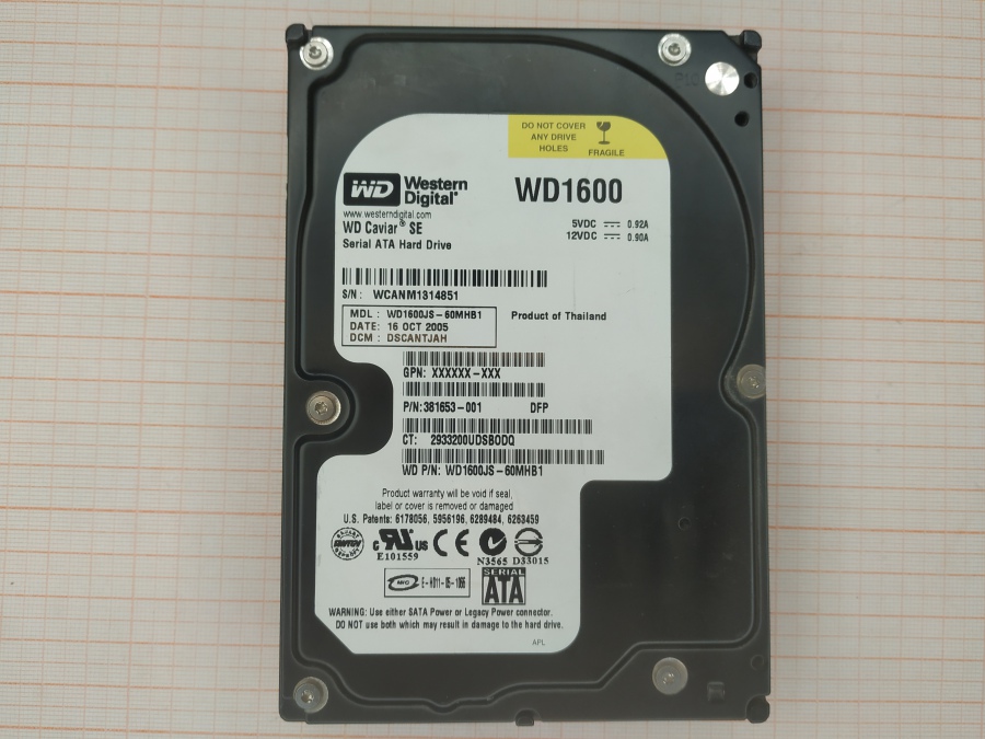 165-265-002 HDD 3.5" SATA Western Digital WD1600JS #2