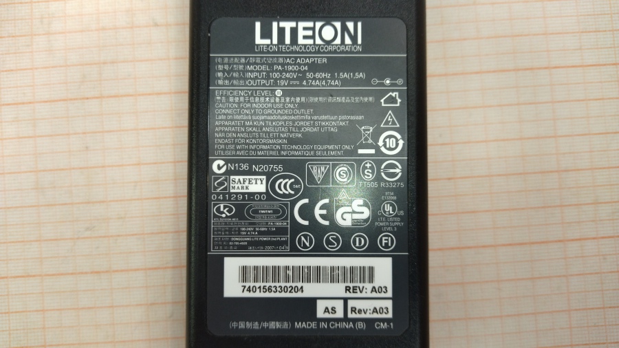 088-322-001 БП для ноутбука LITE-ON PA-1900-04 #3