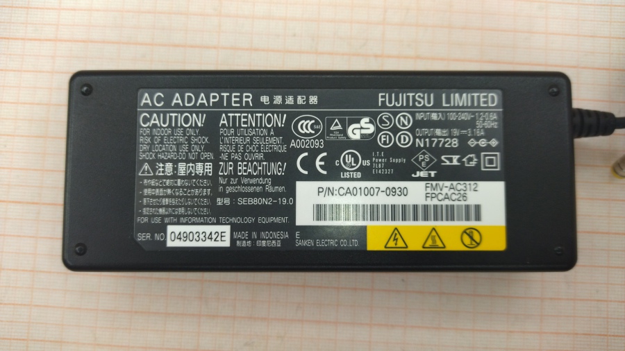 113-068-001 БП для ноутбука FUJITSU SEB80N2-19.0 #2