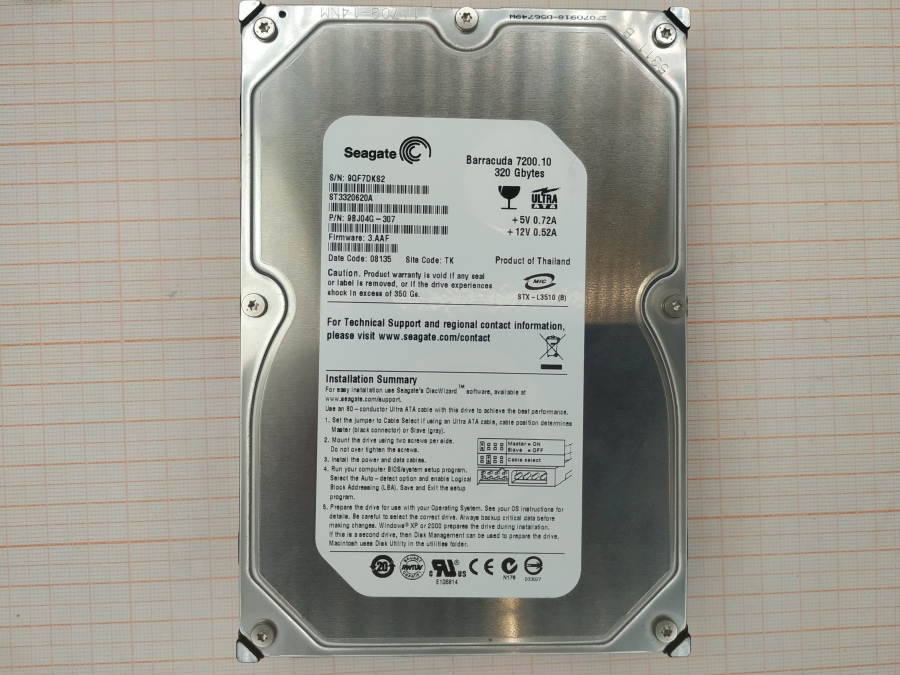 165-269-001 HDD 3.5" IDE SEAGATE ST3320620A #2