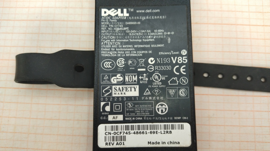 088-327-001 БП для ноутбука DELL DA65NS0-00 #3