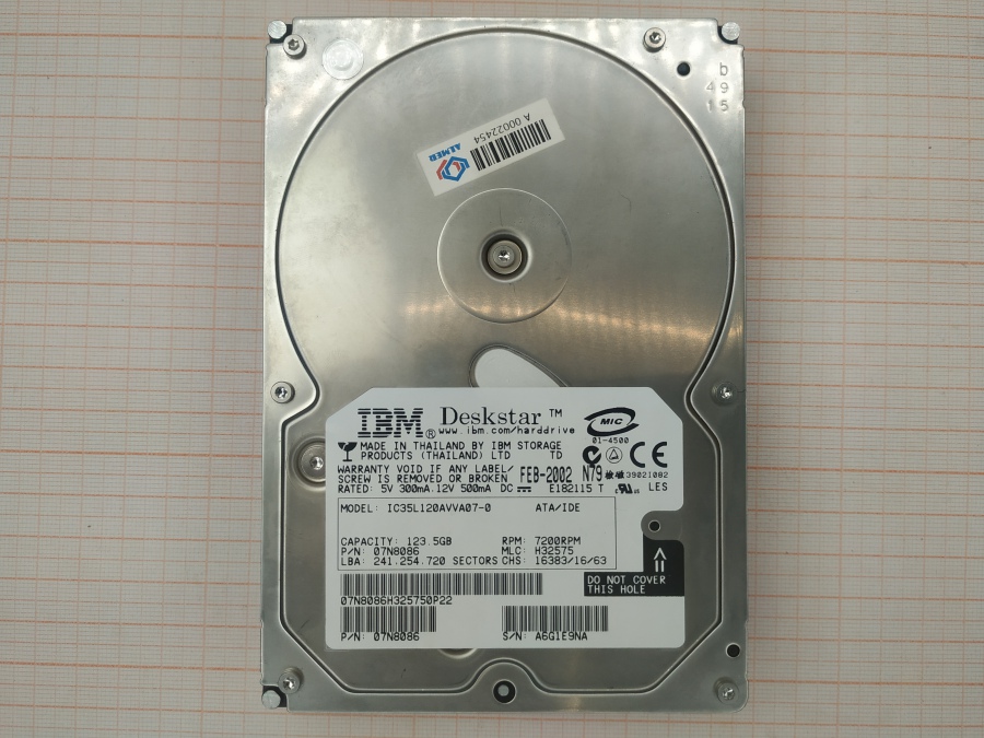 088-328-007 HDD 3.5" IDE IBM IC35L120AVVA07-0 #2