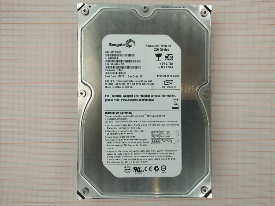 088-345-001 HDD 3.5" IDE SEAGATE ST3250620A #2
