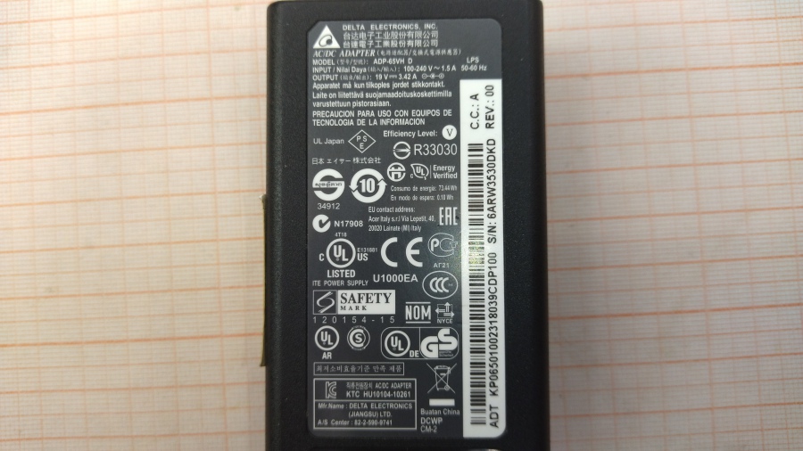 088-354-001 БП для ноутбука DELTA ADP-65VH D #3