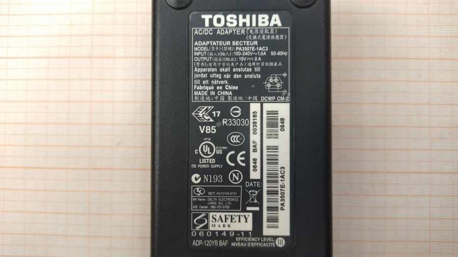 088-112-001 БП для ноутбука TOSHIBA PA3507E-1AC3 #3