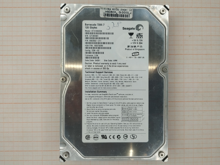 173-147-001 HDD 3.5" IDE SEAGATE ST3120022A #2