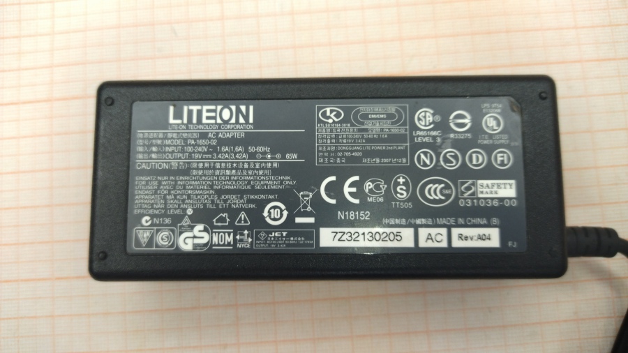 088-362-001 БП для ноутбука LITE-ON PA-1650-02 #2