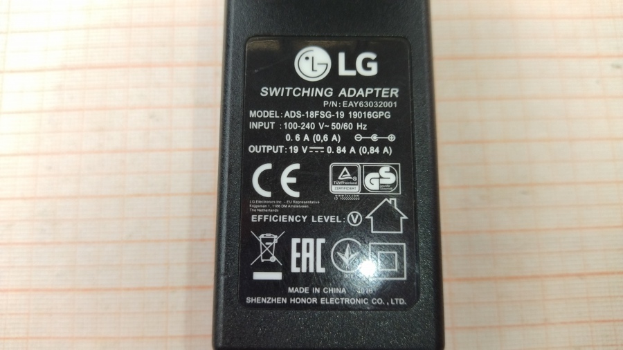 088-380-001 БП для мониторов LG ADS-18FSG-19 19016GPG #3