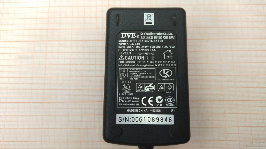 088-382-001 БП для мониторов DVE DSA-0421S-12 3 30 #2