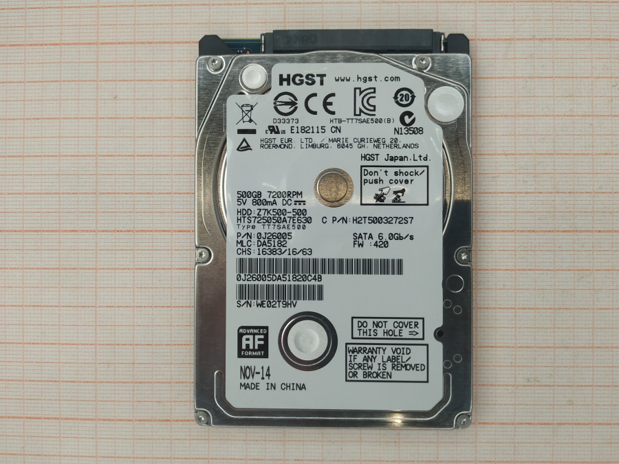 172-077-001 HDD 2.5" SATA HGST HTS725050A7E630 #2