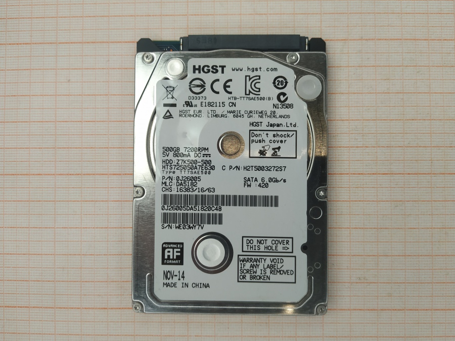 172-077-003 HDD 2.5" SATA HGST HTS725050A7E630 #2