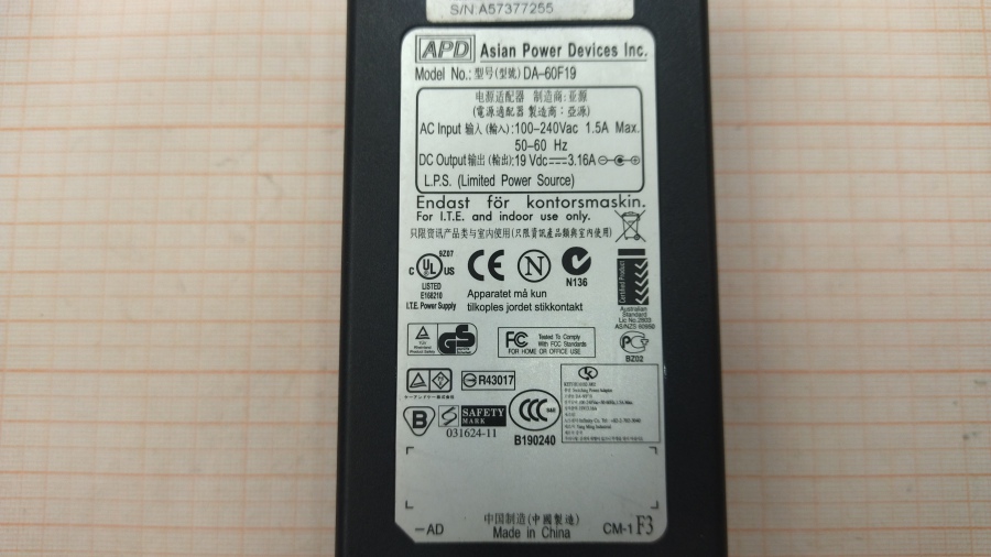 088-388-001 БП для мониторов APD DA-60F19 #3