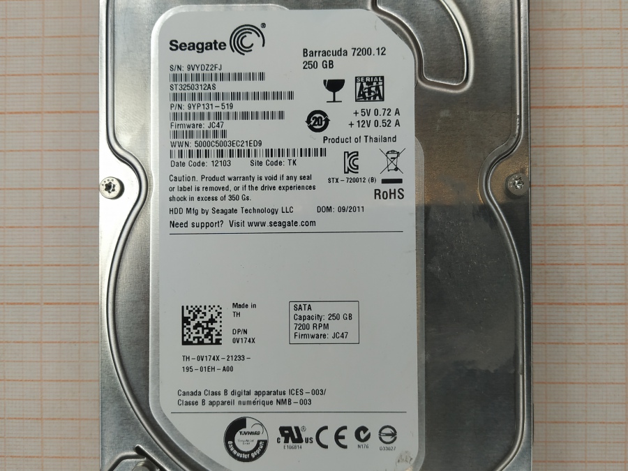 173-151-001 HDD 3.5" SATA SEAGATE ST3250312AS #3