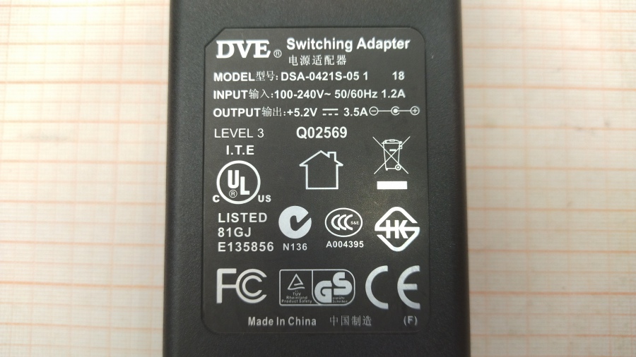 088-390-001 БП для мониторов DVE DSA-0421S-05 1 18 #3