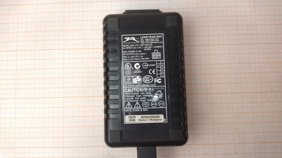 088-400-001 БП для термопринтера  TIGER POWER ADP-7202-24V #2