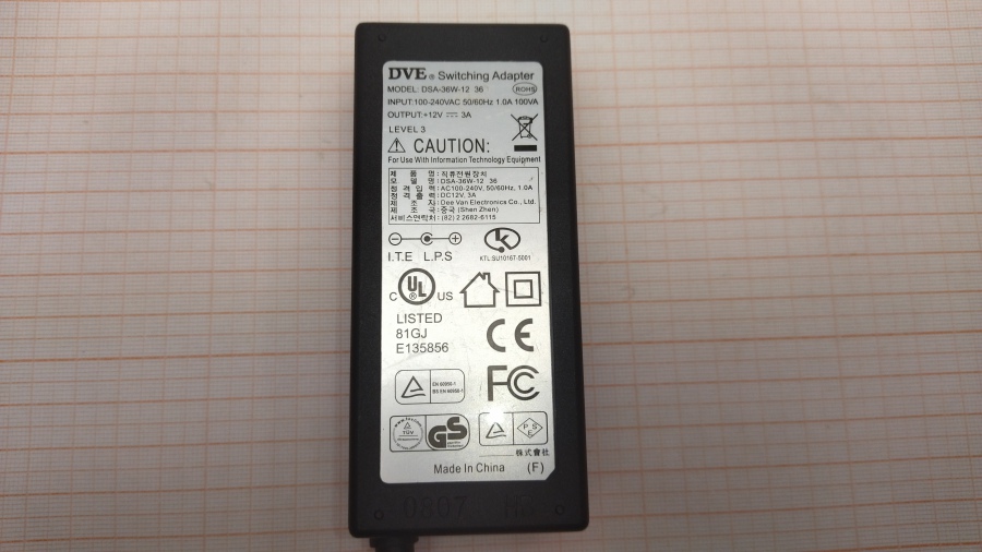 088-406-001 БП для мониторов DVE DSA-36W-12 36 #2