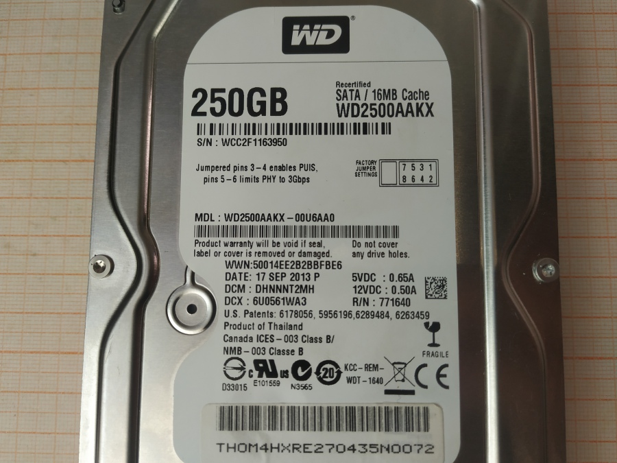 173-153-001 HDD 3.5" SATA Western Digital WD2500AAKX #3